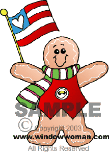 Gingerbread Man Window Painting Craft Pattern