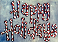 Happy holidays lettering pattern.